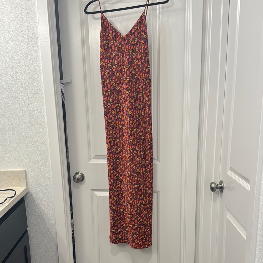 Zara Floral Slip Dress - Red and Yellow